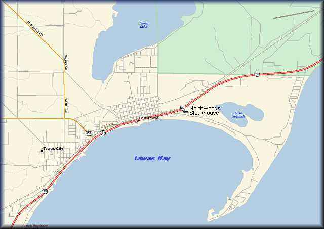 Northwoods Steakhouse Location Map