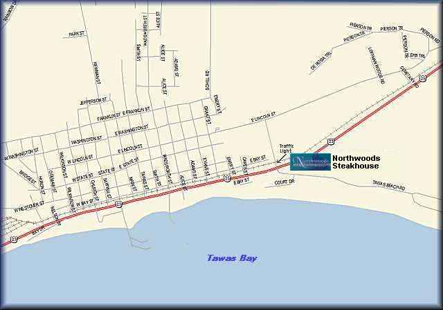 Northwoods Steakhouse Location Map